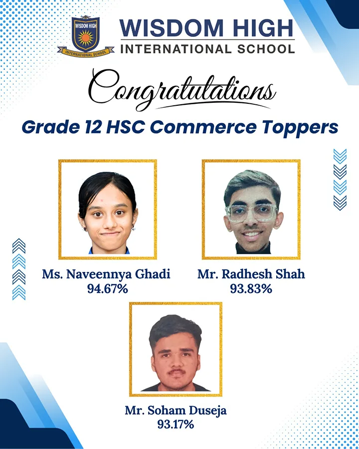 Grade 12 HSC students securing a 100% result