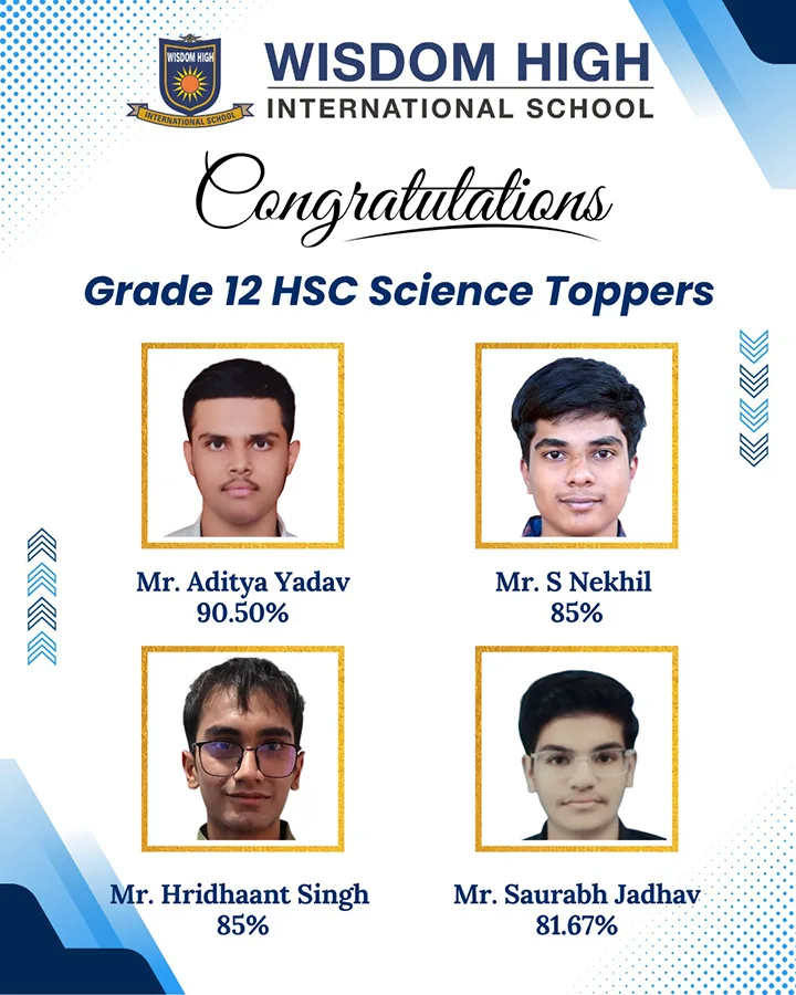 Grade 12 HSC students securing a 100% result
